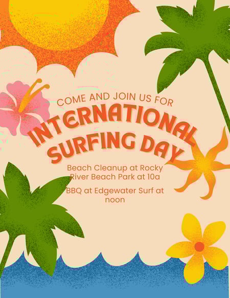 Orange Yellow Green Colorful Summer Party Flyer